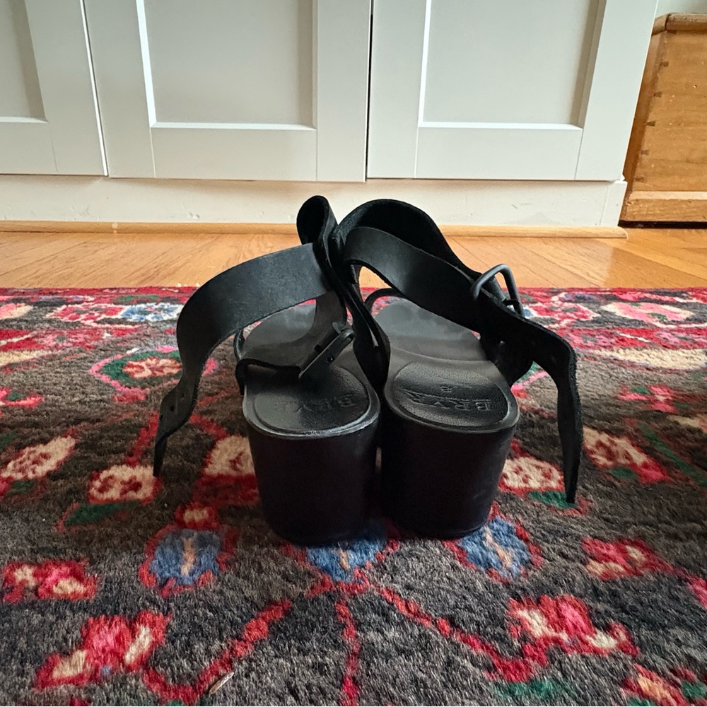 Bryr Black Platform Clog Sandals